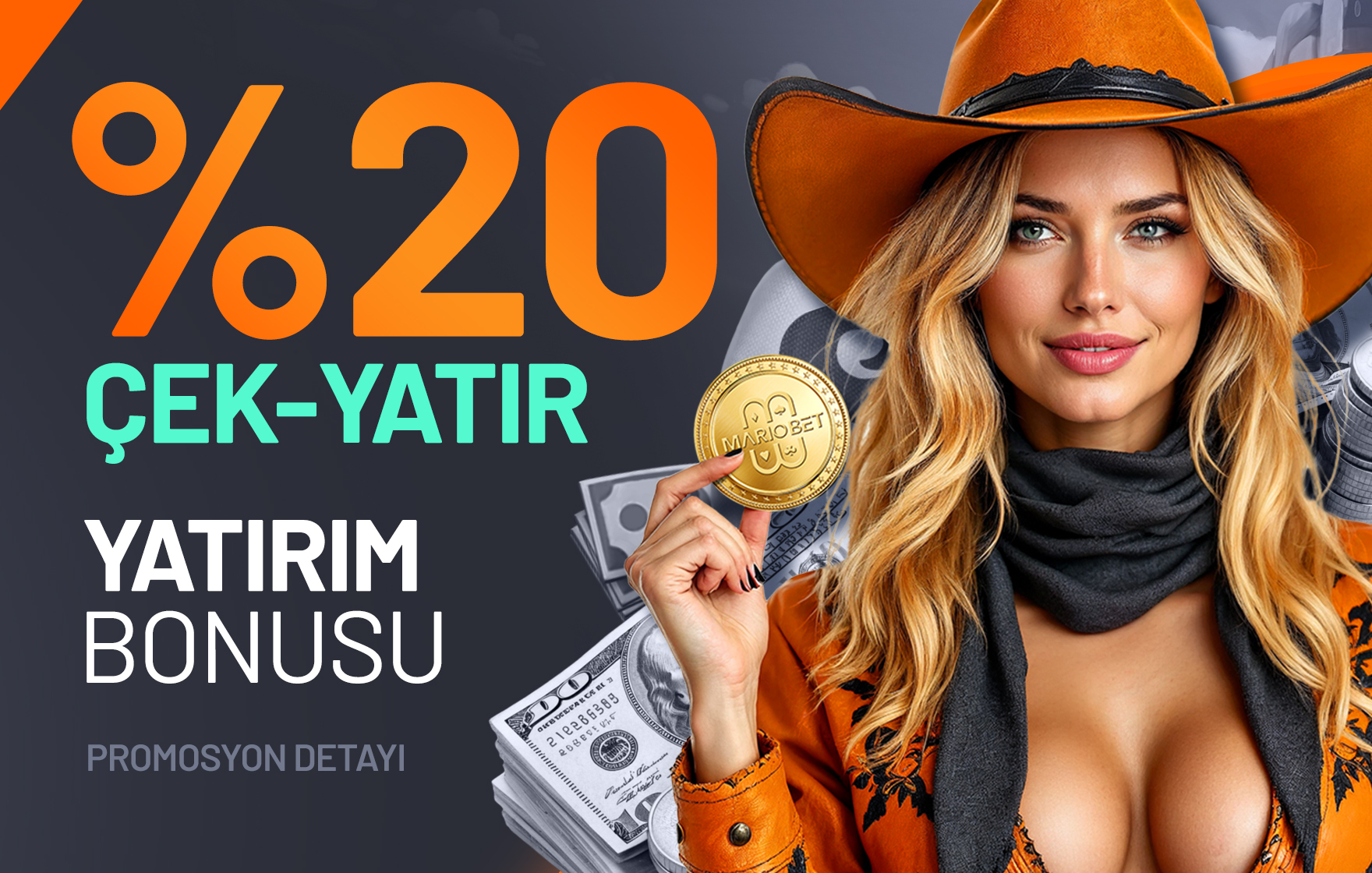 Çekim Ve Yatırım İşlemlerini Bir Araya Getirerek Bakiyeniz Üzerinden Tekrar Yatırım Bonusu Alabilirsiniz. %20 Çevrimsiz Yatırım Bonusu Fırsatını Kaçırmayın! Sadece Çek-yatır Yöntemiyle Elde Edebileceğiniz Bu Bonusla Oyunlarınızı Daha Uzun Süre Keyifle Oynayabilirsiniz. - Mariobet