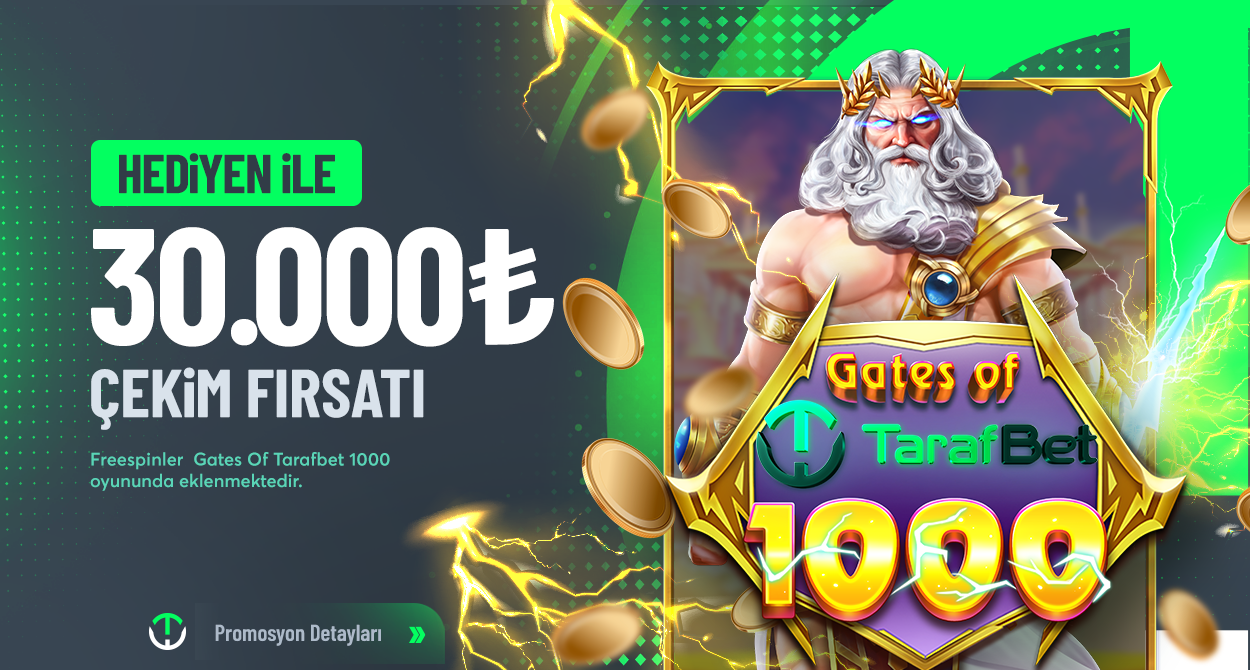 Günlük Freespin Hediyen İle 30.000 Tl Çekim Fırsatı!!! - Tarafbet
