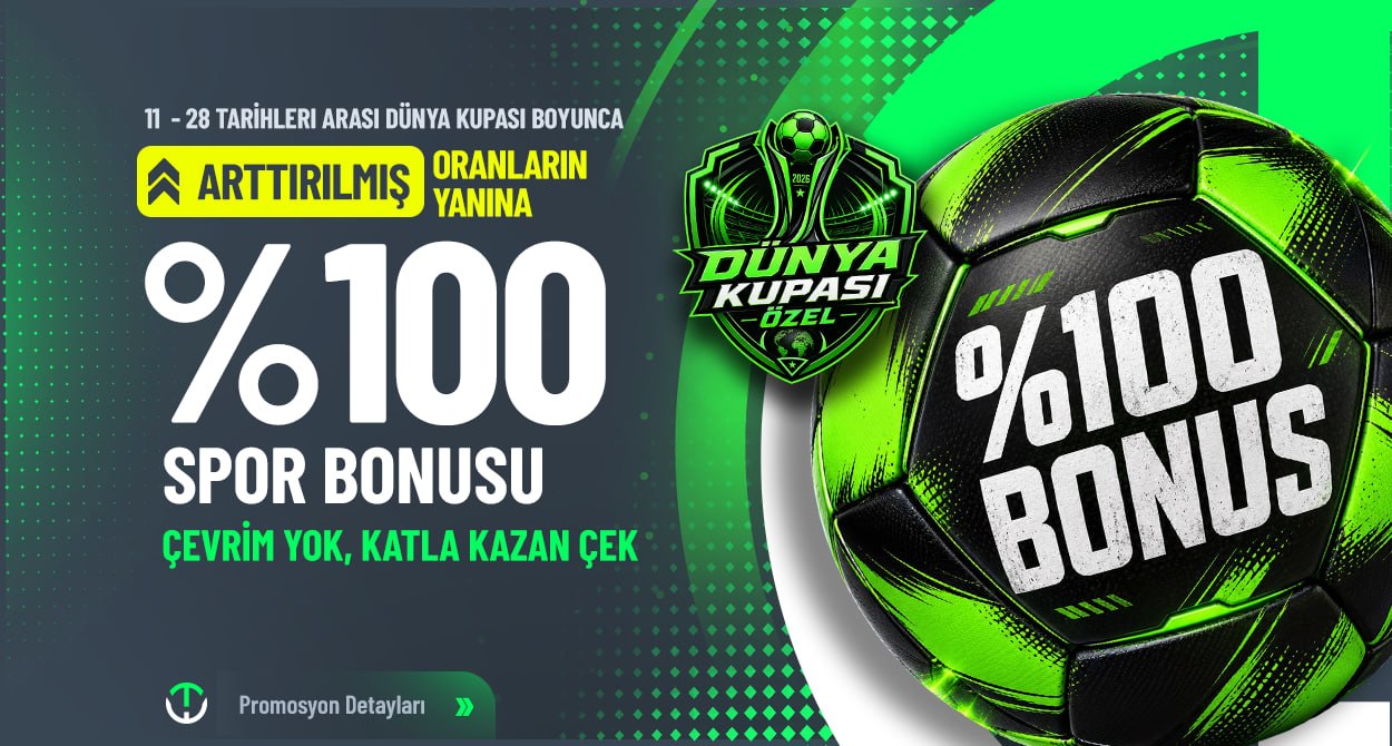 Dünya Kupası Özel: %100 Çevrimsiz Spor Bonusu - Tarafbet