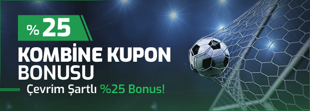 %25 Kombine Çevrim Şartlı Kupon Bonusu - Dinamobet