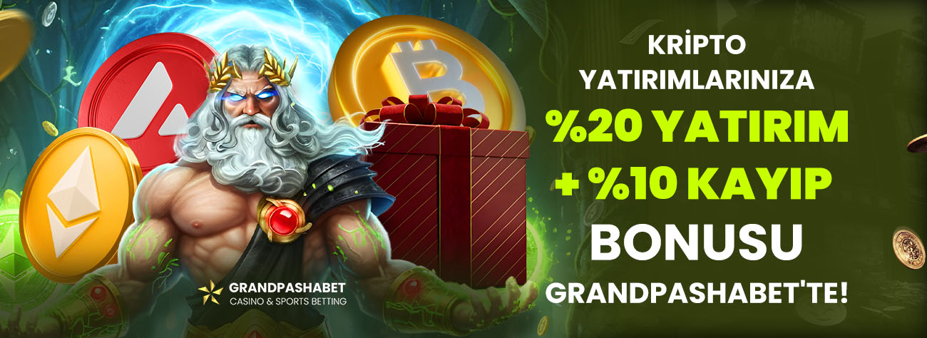 Kripto Yatırımlarına Özel %20 Yatırım + %10 Kayıp Bonusu Grandpashabet'te! - Grandpashabet