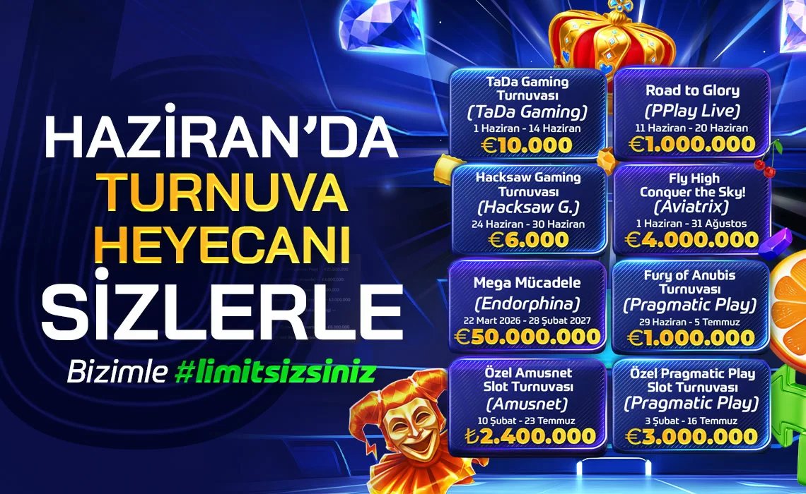 Haziran Ayı Turnuva Takvimi - Betoffice