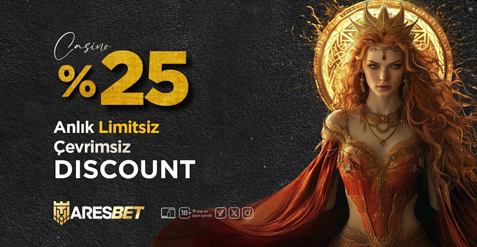 Anlık Çevrimsiz Limitsiz %25 Casino Discount!