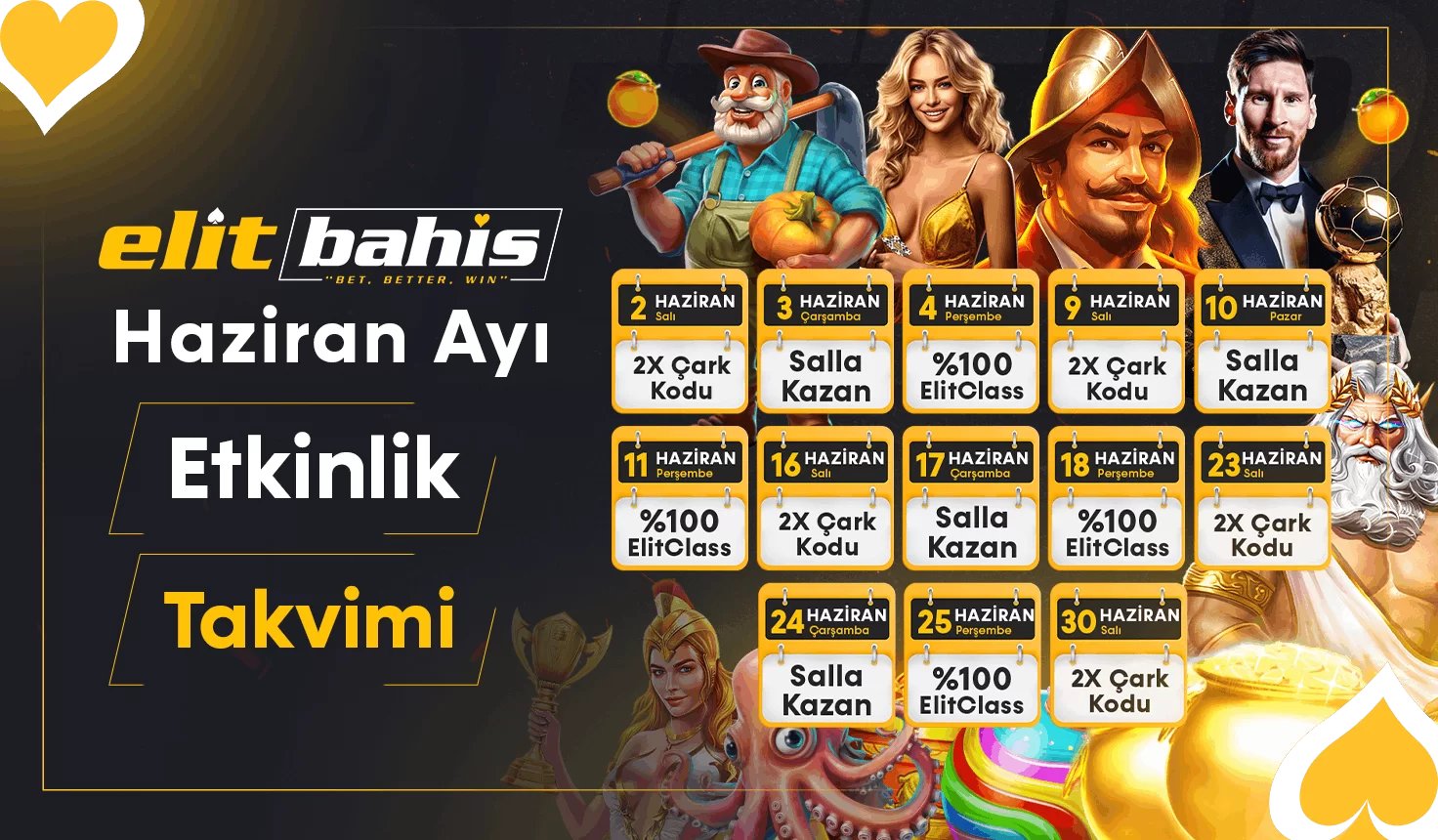 Haziran Etkinlik Takvimi - Elitbahis