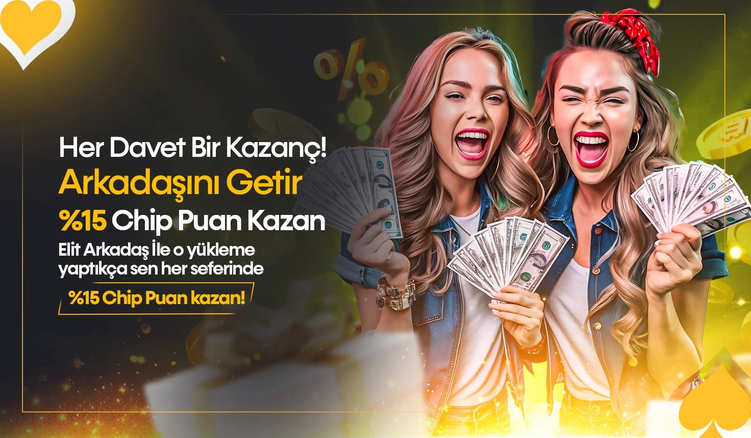 Arkadaşını Getir %15 Chip Puan Kazan - Elitbahis