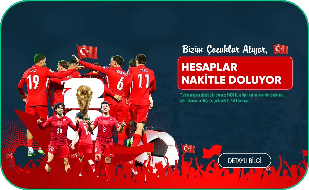 Türkiye'nin Her Golüne 500 Tl Nakit - Vizebet