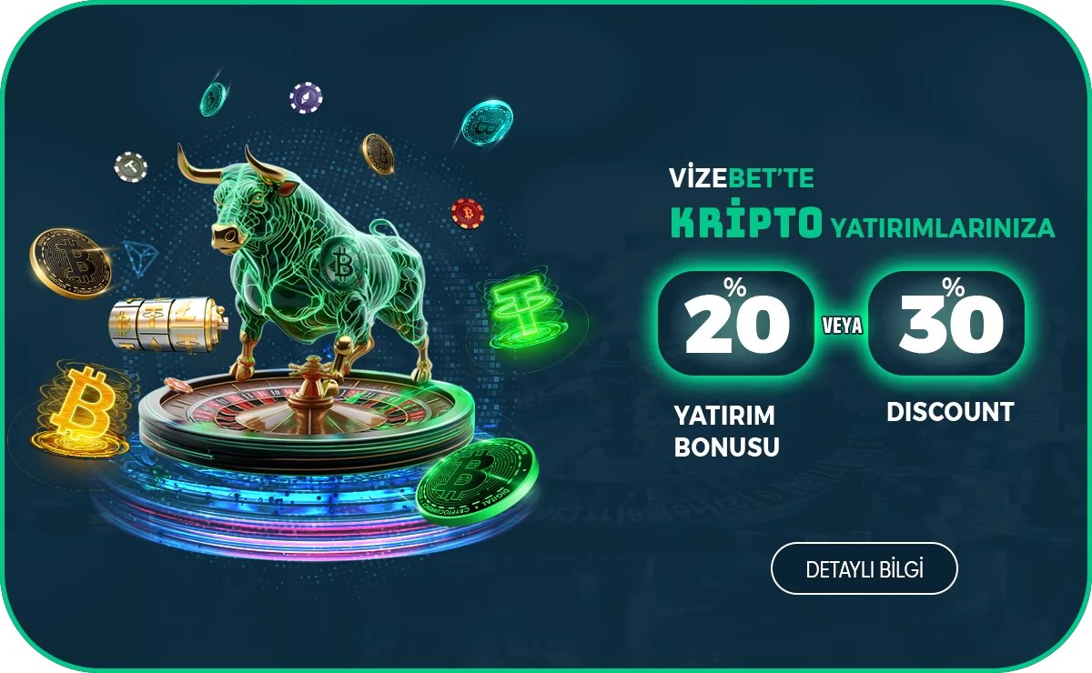 Çevrimsiz %20 Veya %30 Kripto Bonusu - Vizebet