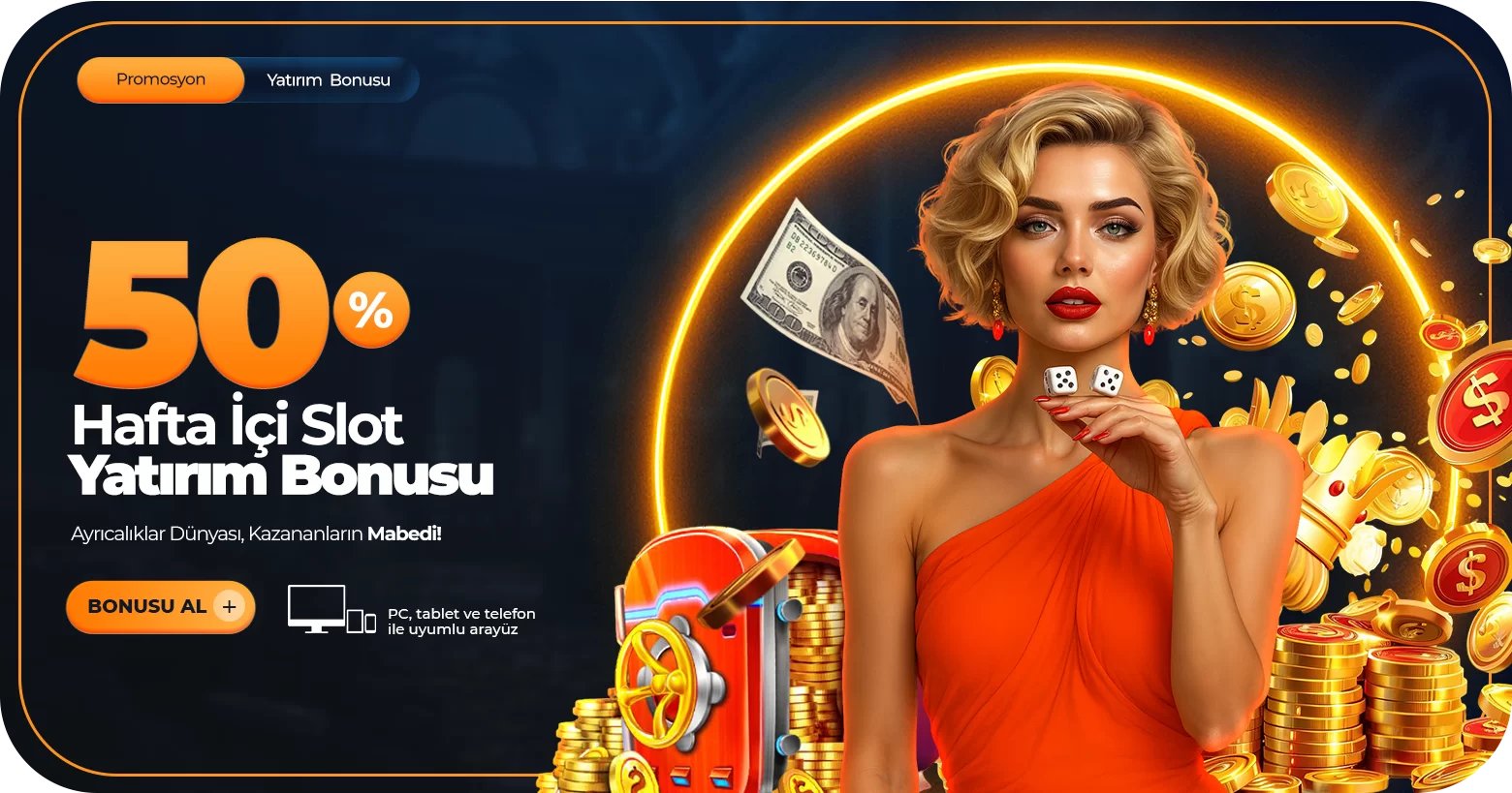%50 Haftaiçi Slot Yatırım Bonusu - Betmabet