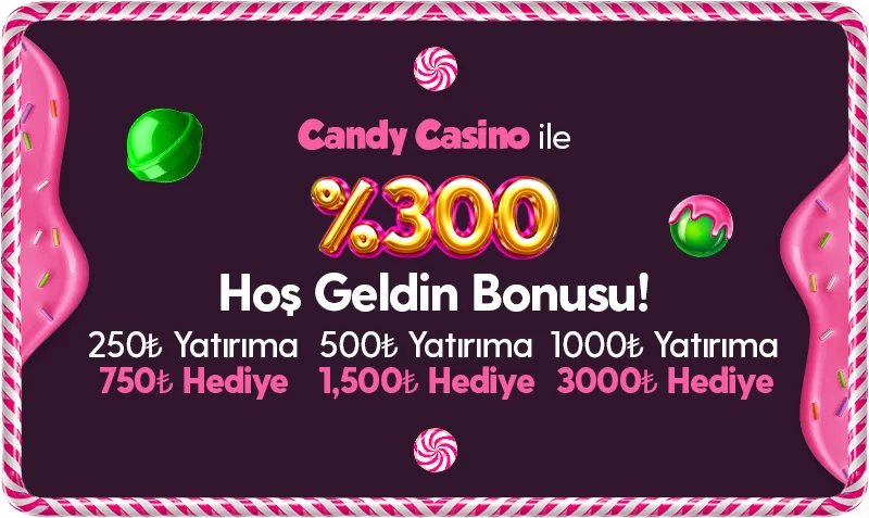 %300 Slot Hoş Geldin Bonusu - Candycasino