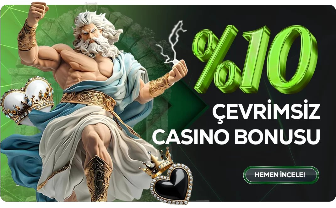 %10 Çevrimsiz Canlı Casıno Bonusu !