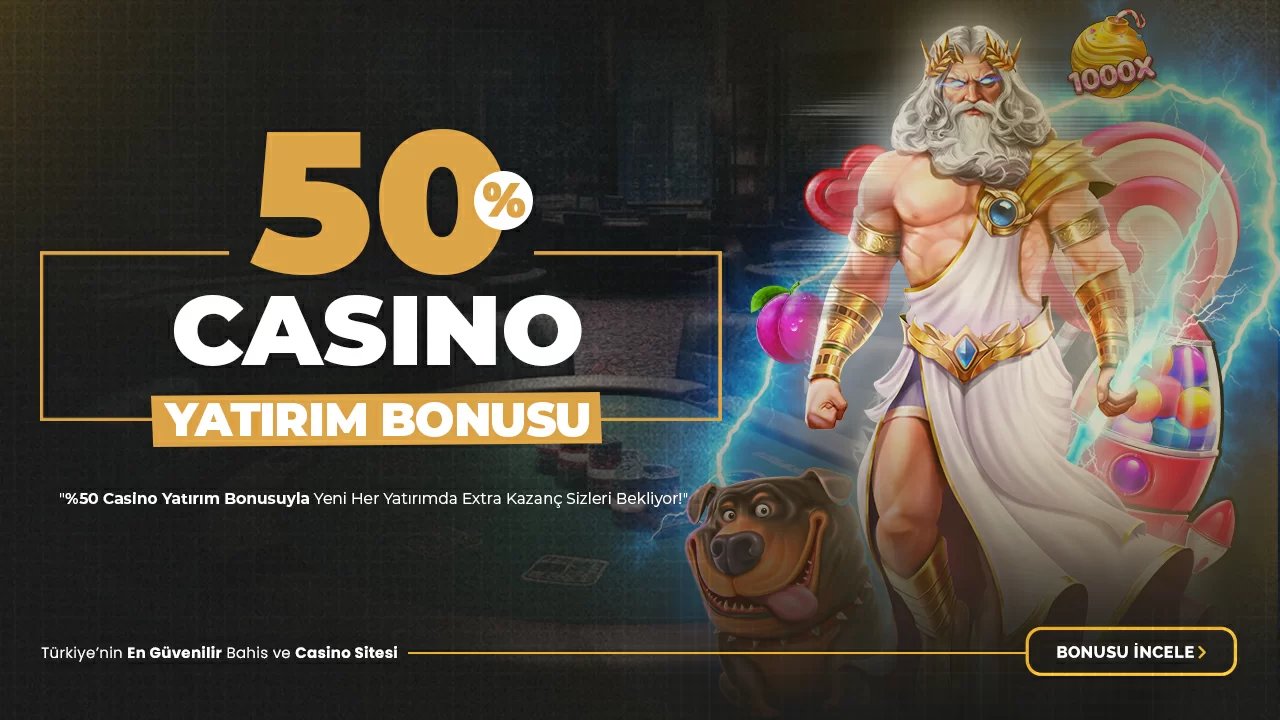 %50 Casino Yatırım Bonusu - Wonodd