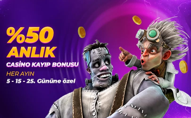 Her Ayın 5 - 15 - 25'ine Özel % 50 Kayıp Bonusu - K9win