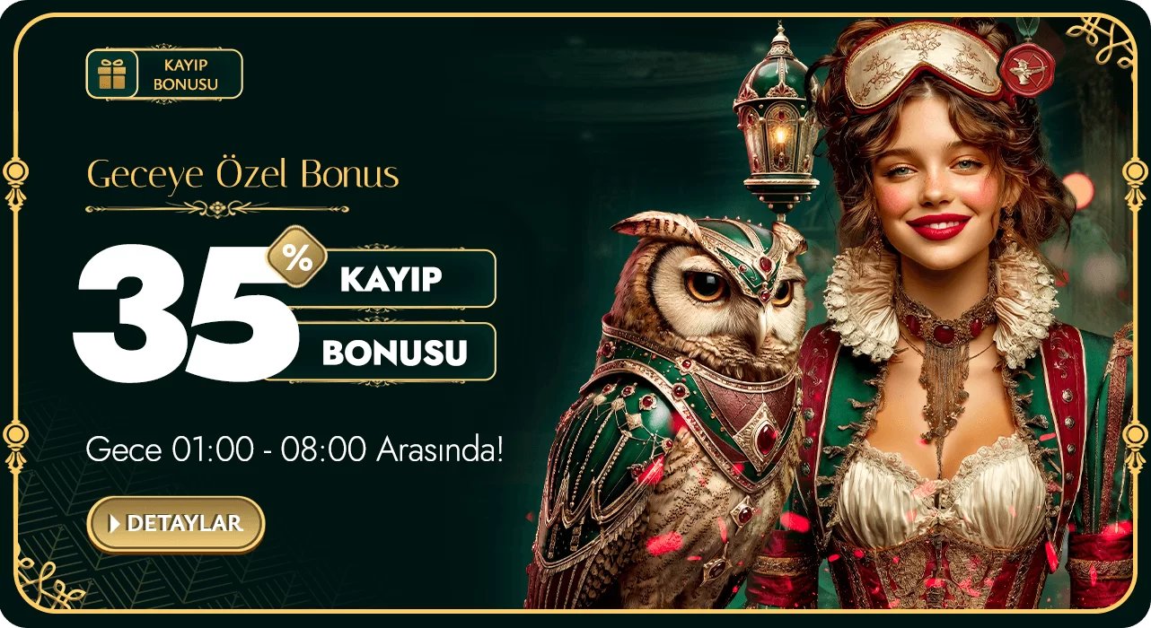 Geceye Özel %35 Kayıp Bonusu - Robinbet