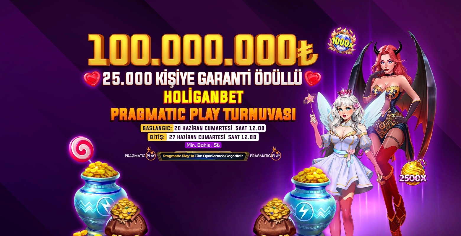 Holiganbet Özel Haftalık Toplam 100.000.000₺ Ödüllü Pragmatic Play Turnuvası - Holiganbet