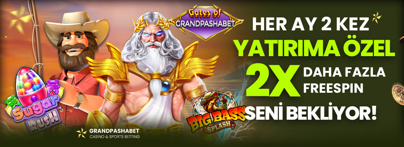 Grandpashabet'ten Özel Ekstra 2 Katı Freespin Hediye! - Grandpashabet