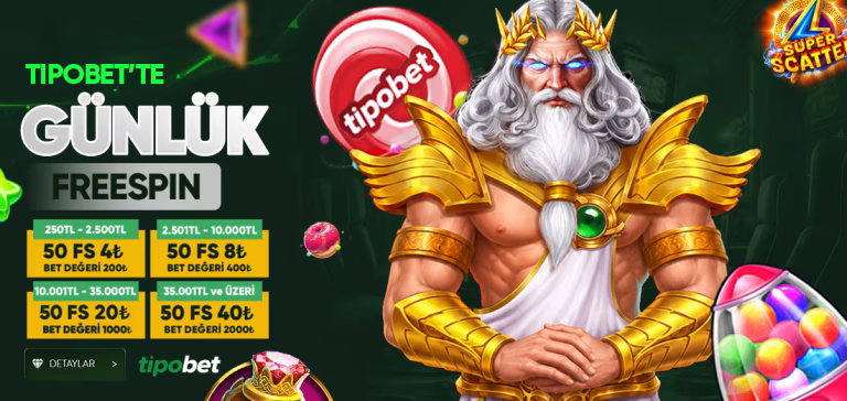 Günlük Freespin Hediyesi İle Dünkü Yatırımlarınıza Bugün Hediye Freespin - Tipobet