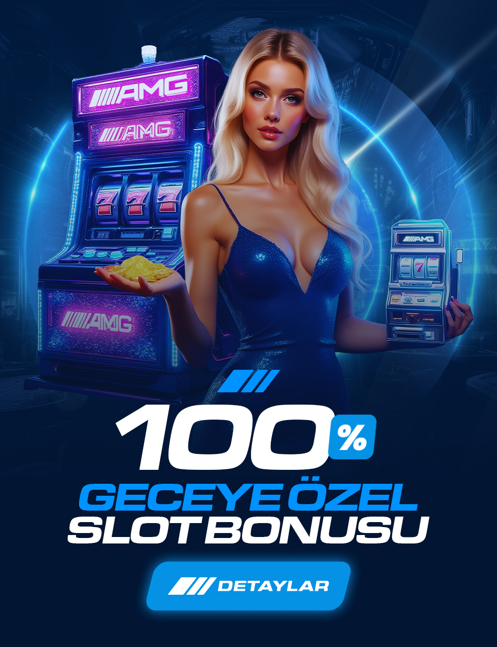 Geceye Özel %100 Slot Bonusu - Amgbahis