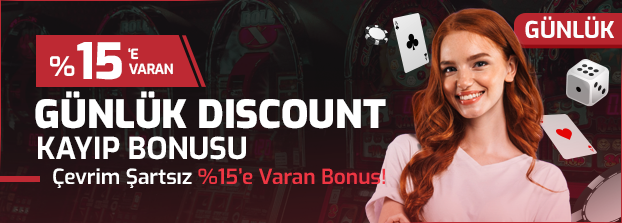 Tüm Kayıplarınızda Günlük %15'e Varan Discount - Dinamobet